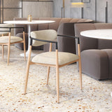 ZUO Equinox Dining Chair Oyster Gray & Natural