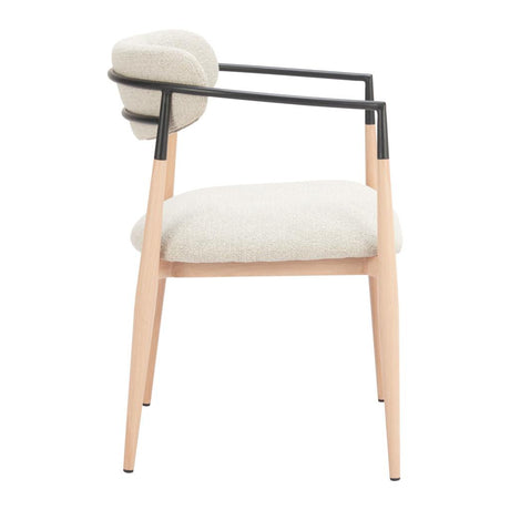 ZUO Equinox Dining Chair (Set of 2) Oyster Gray & Natural