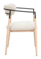 ZUO Equinox Dining Chair Oyster Gray & Natural