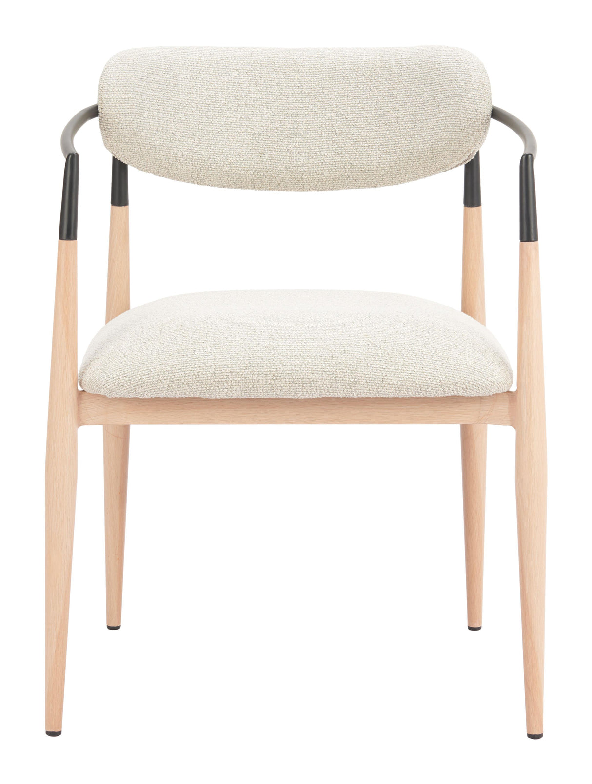 ZUO Equinox Dining Chair Oyster Gray & Natural