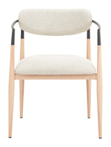 ZUO Equinox Dining Chair Oyster Gray & Natural