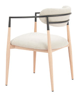 ZUO Equinox Dining Chair Oyster Gray & Natural