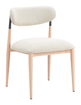 ZUO Equinox Armless Dining Chair (Set of 2) Oyster Gray & Natural