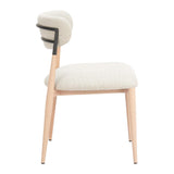 ZUO Equinox Armless Dining Chair (Set of 2) Oyster Gray & Natural