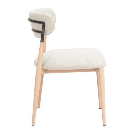 ZUO Equinox Armless Dining Chair (Set of 2) Oyster Gray & Natural