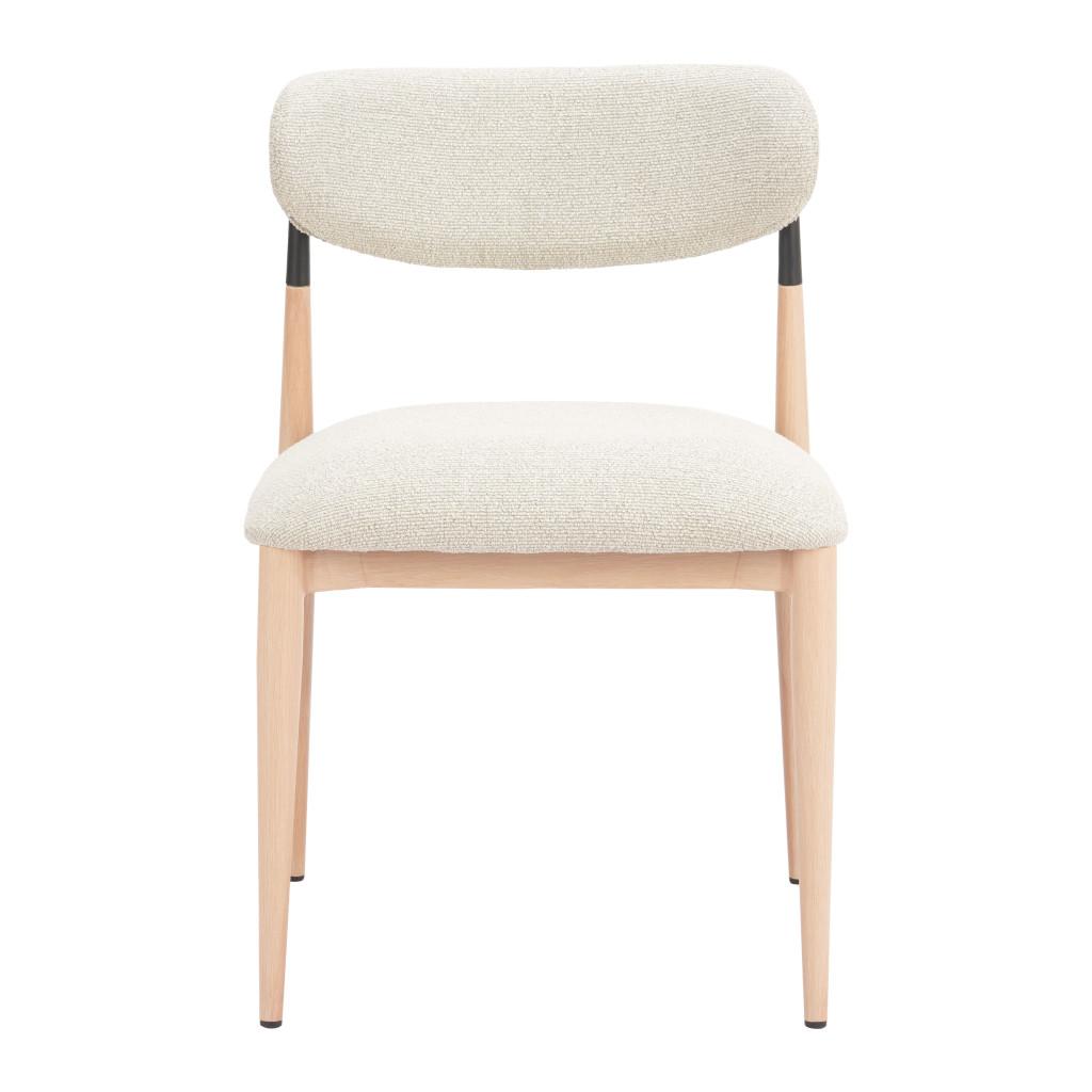 ZUO Equinox Armless Dining Chair (Set of 2) Oyster Gray & Natural