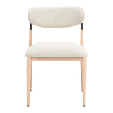 ZUO Equinox Armless Dining Chair (Set of 2) Oyster Gray & Natural