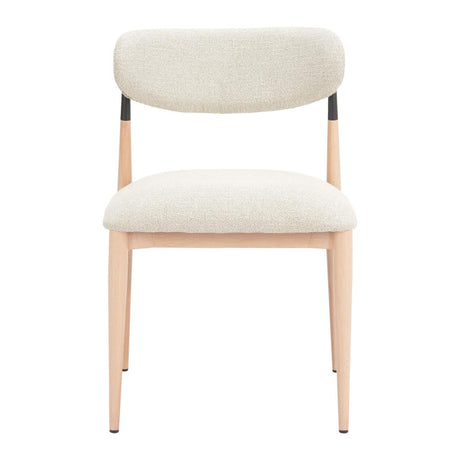 ZUO Equinox Armless Dining Chair (Set of 2) Oyster Gray & Natural