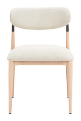 ZUO Equinox Armless Dining Chair (Set of 2) Oyster Gray & Natural
