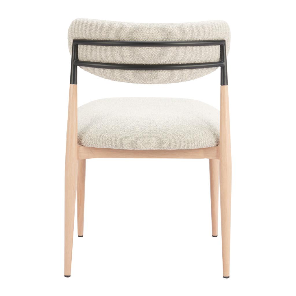 ZUO Equinox Armless Dining Chair (Set of 2) Oyster Gray & Natural