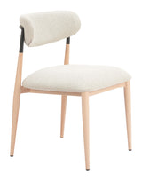 ZUO Equinox Armless Dining Chair (Set of 2) Oyster Gray & Natural