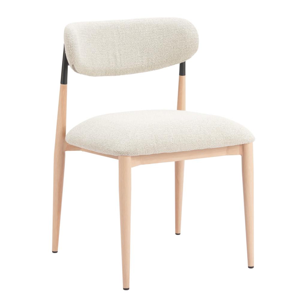 ZUO Equinox Armless Dining Chair (Set of 2) Oyster Gray & Natural