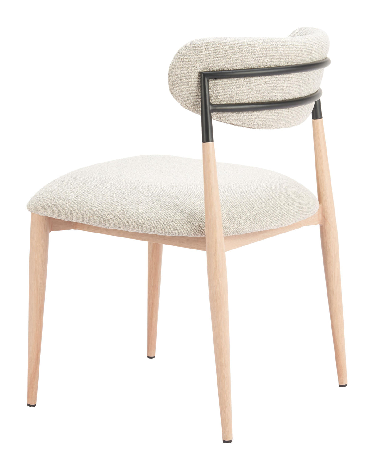 ZUO Equinox Armless Dining Chair (Set of 2) Oyster Gray & Natural