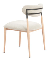 ZUO Equinox Armless Dining Chair (Set of 2) Oyster Gray & Natural