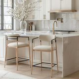 ZUO Equinox Counter Stool Oyster Gray & Natural