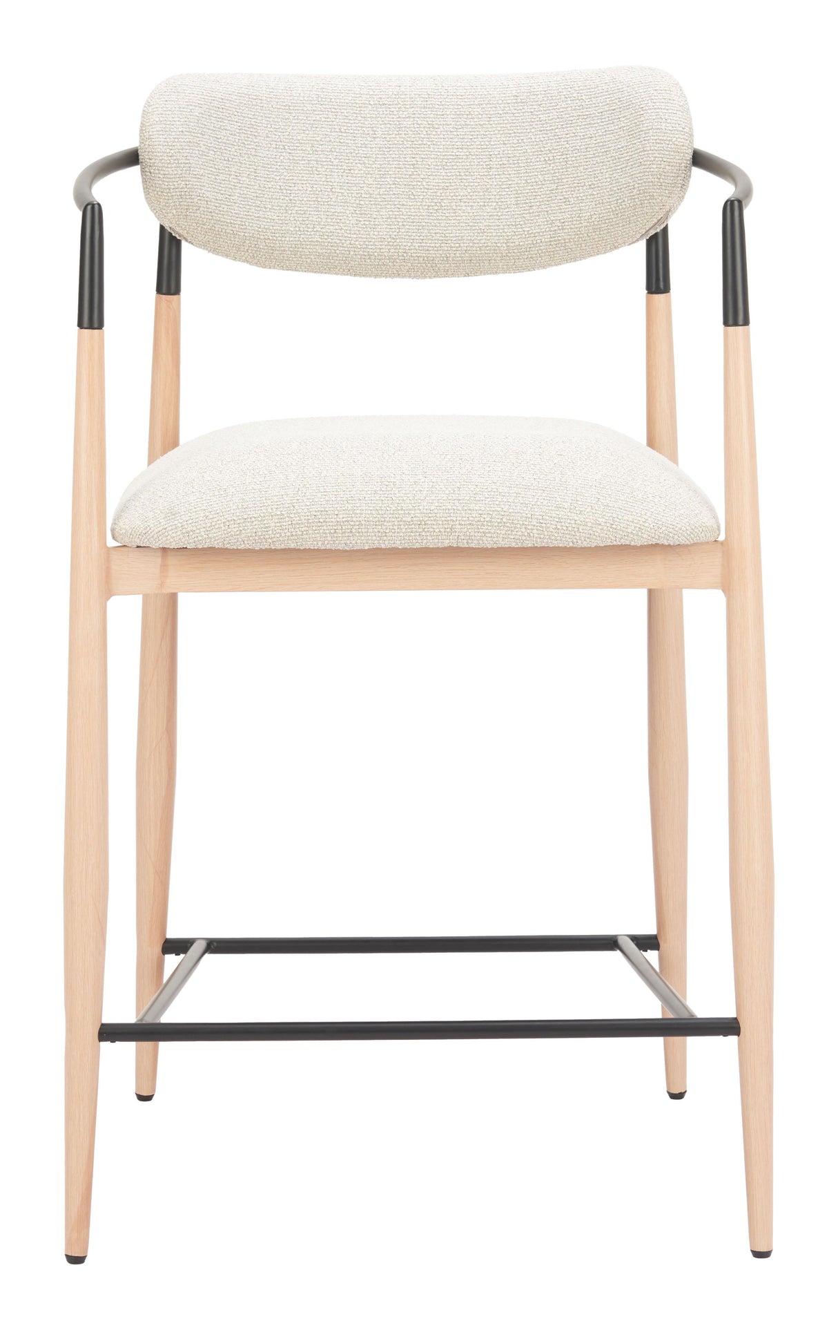 ZUO Equinox Counter Stool Oyster Gray & Natural