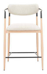 ZUO Equinox Counter Stool Oyster Gray & Natural