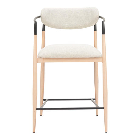 ZUO Equinox Counter Stool Oyster Gray & Natural
