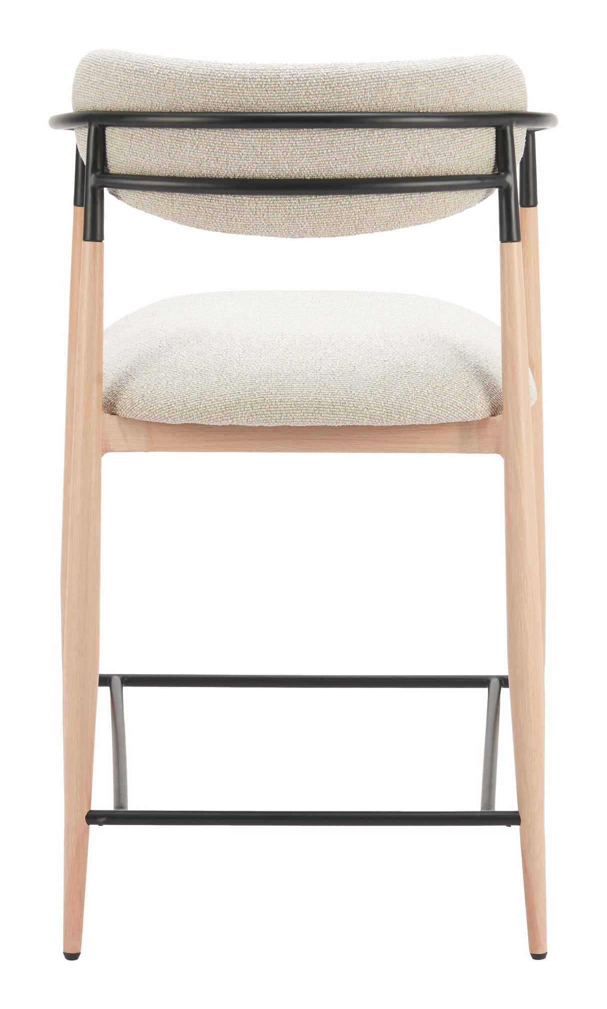 ZUO Equinox Counter Stool Oyster Gray & Natural