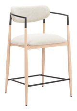 ZUO Equinox Counter Stool Oyster Gray & Natural
