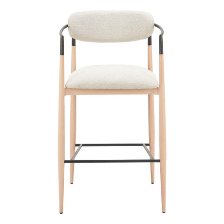 ZUO Equinox Barstool Oyster Gray & Natural