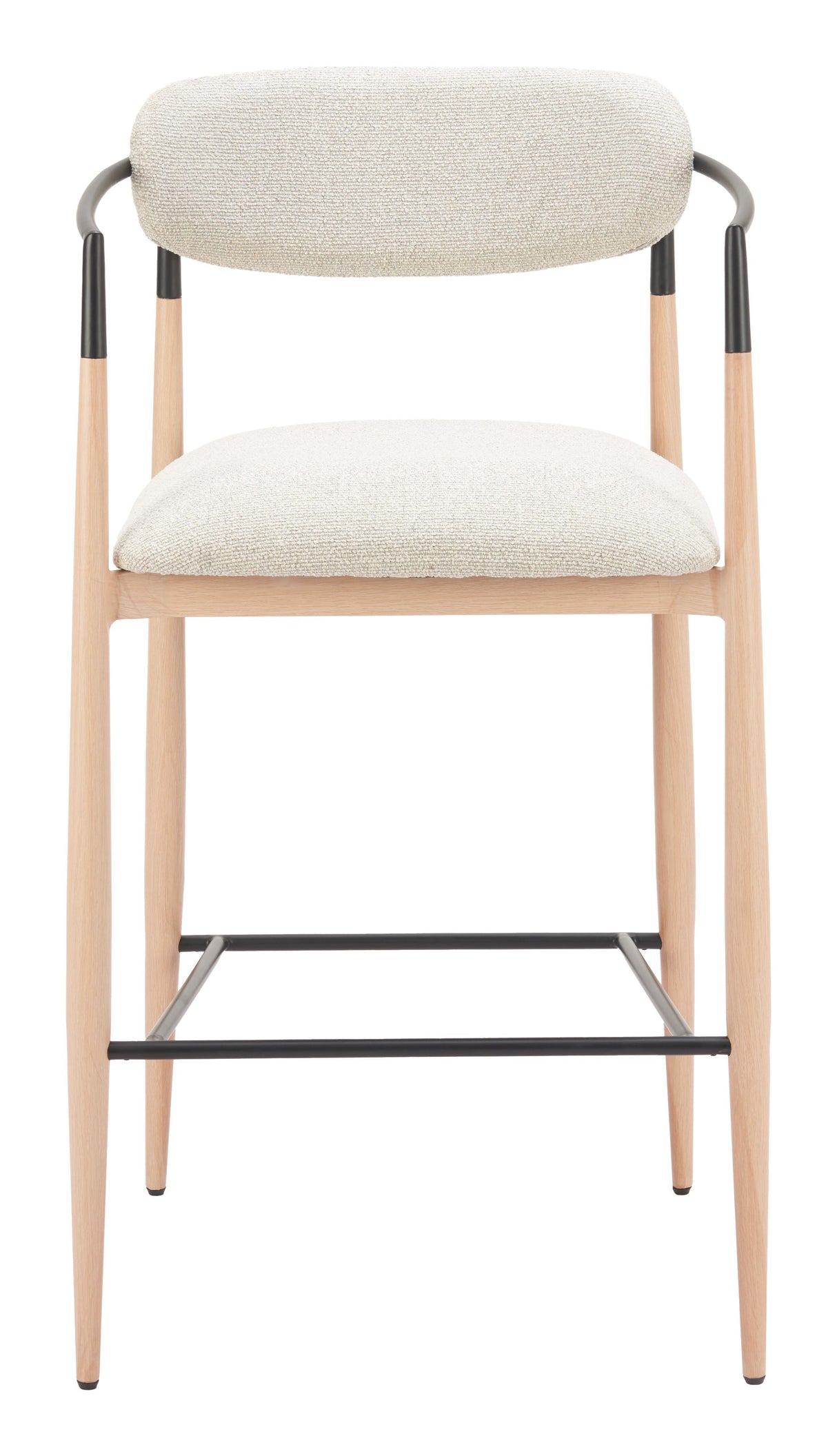 ZUO Equinox Barstool Oyster Gray & Natural