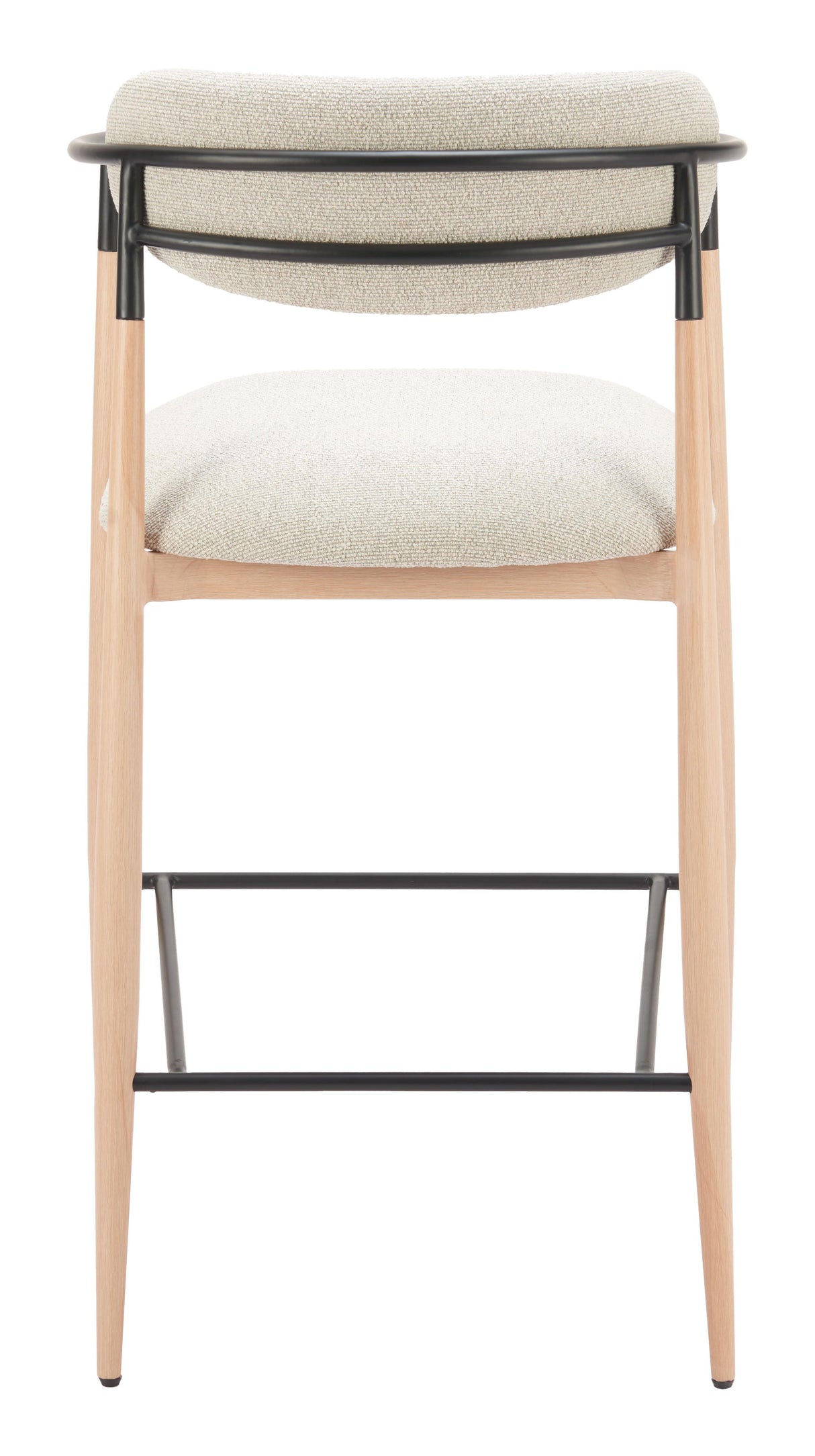 ZUO Equinox Barstool Oyster Gray & Natural