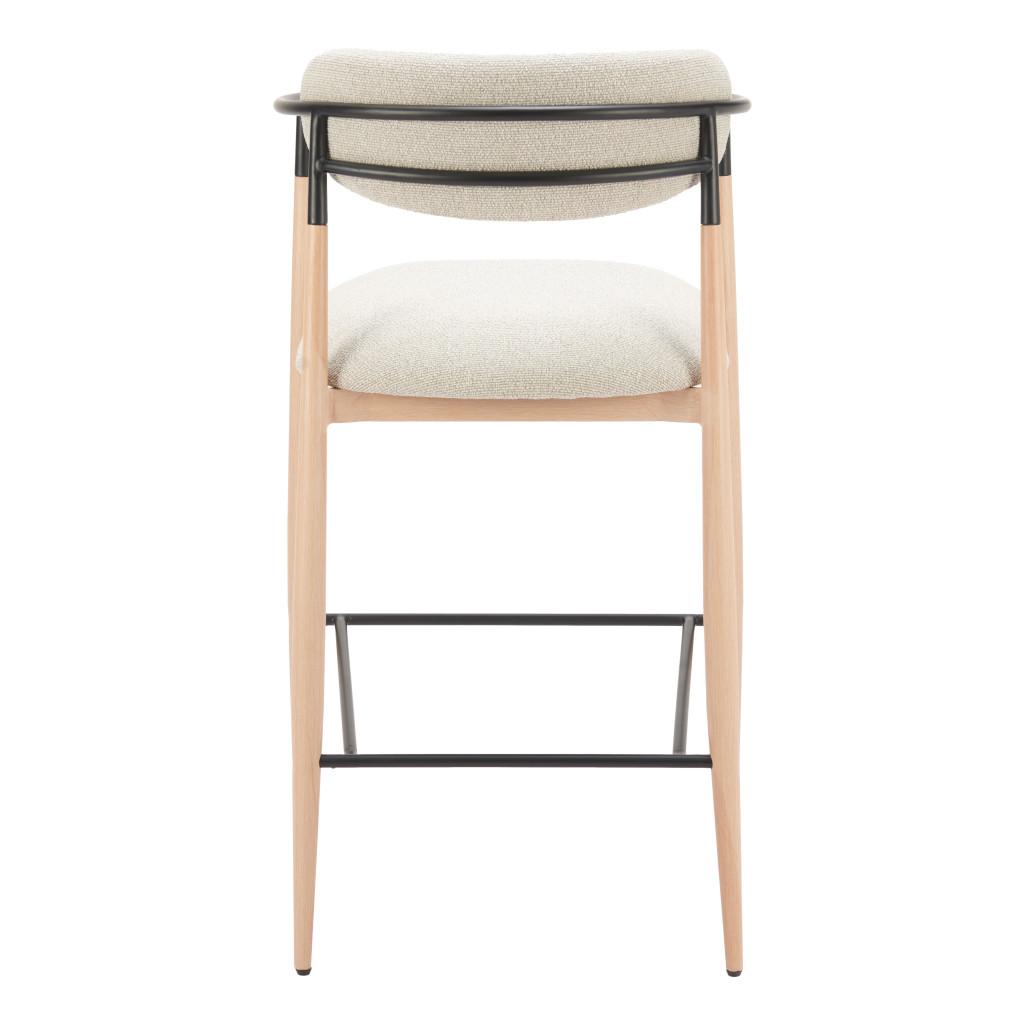 ZUO Equinox Barstool Oyster Gray & Natural