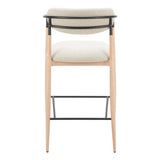 ZUO Equinox Barstool Oyster Gray & Natural