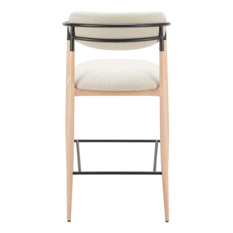 ZUO Equinox Barstool Oyster Gray & Natural