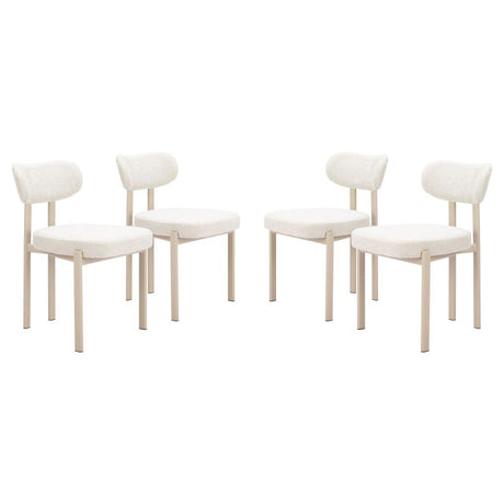 ZUO Aurea Dining Chair (Set of 4) Light Gray