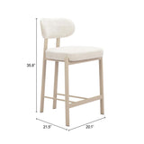 ZUO Aurea Counter Stool (Set of 2) Light Gray