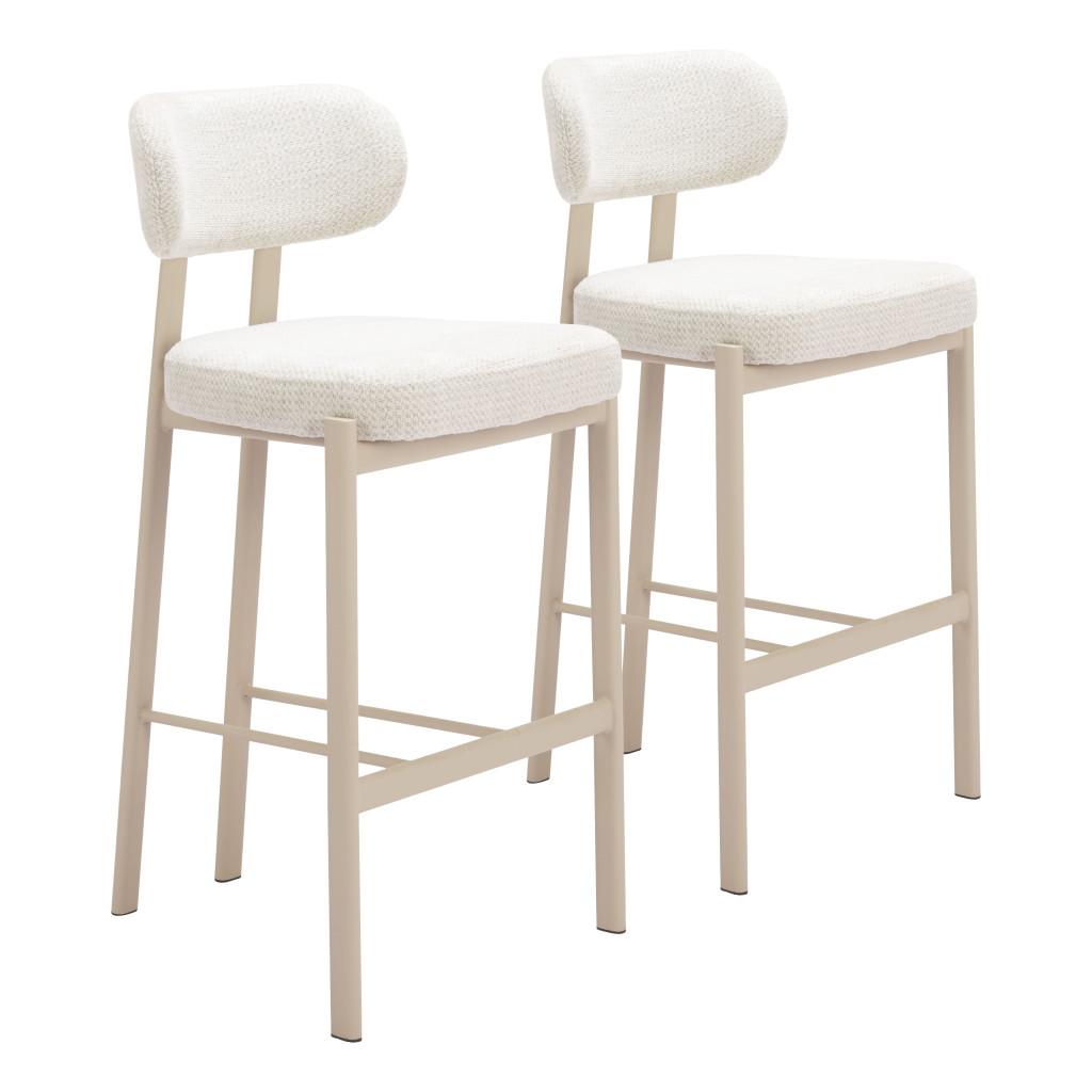 ZUO Aurea Barstool (Set of 2) Light Gray