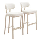 ZUO Aurea Barstool (Set of 2) Light Gray