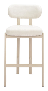 ZUO Aurea Barstool (Set of 2) Light Gray