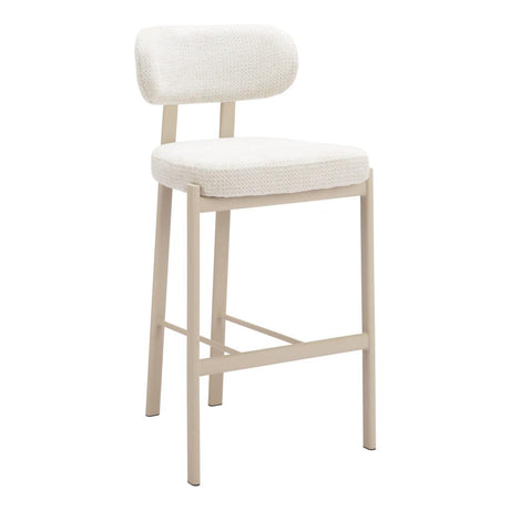 ZUO Aurea Barstool (Set of 2) Light Gray