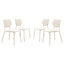 ZUO Zeal Dining Chair (Set of 4) Light Gray