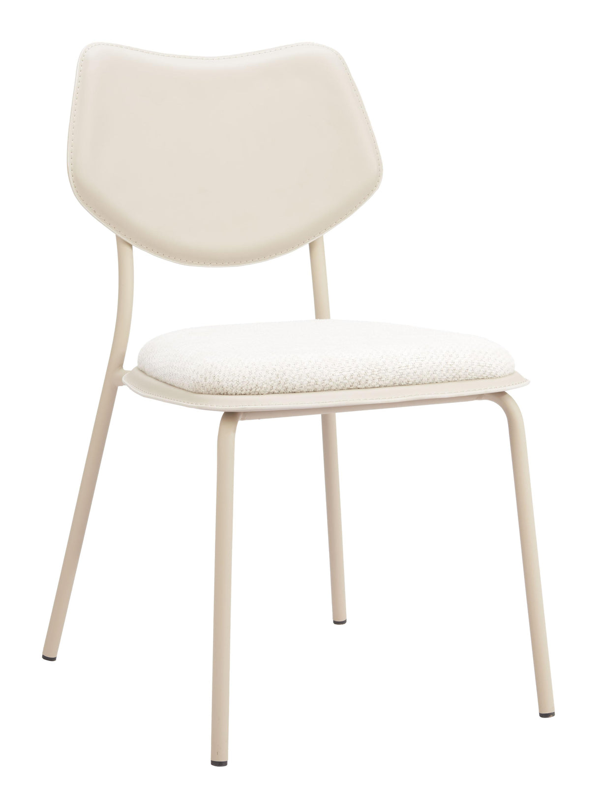 ZUO Zeal Dining Chair (Set of 4) Light Gray & Beige