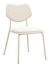 ZUO Zeal Dining Chair (Set of 4) Light Gray & Beige