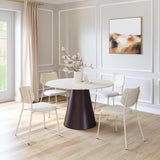 ZUO Zeal Dining Chair (Set of 4) Light Gray & Beige