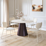 ZUO Zeal Dining Chair (Set of 4) Light Gray & Beige