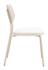 ZUO Zeal Dining Chair (Set of 4) Light Gray & Beige