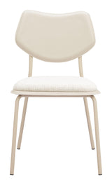 ZUO Zeal Dining Chair (Set of 4) Light Gray & Beige