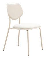 ZUO Zeal Dining Chair (Set of 4) Light Gray & Beige