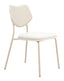 ZUO Zeal Dining Chair (Set of 4) Light Gray & Beige