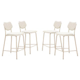 ZUO Zeal Counter Stool (Set of 4) Light Gray