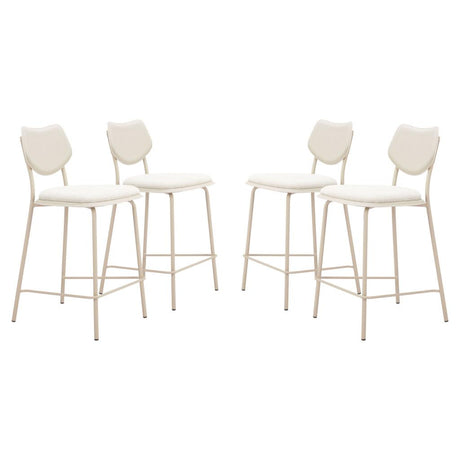 ZUO Zeal Counter Stool (Set of 4) Light Gray