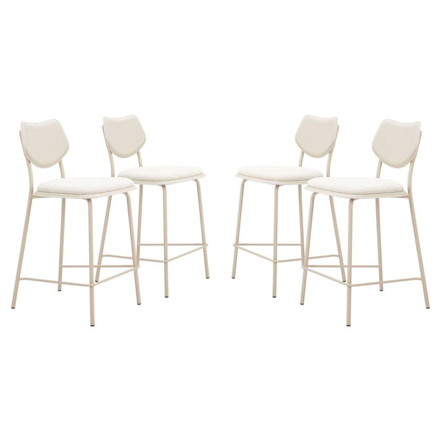ZUO Zeal Counter Stool (Set of 4) Light Gray