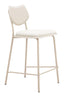 ZUO Zeal Counter Stool (Set of 4) Light Gray & Beige