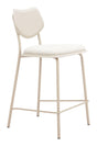 ZUO Zeal Counter Stool (Set of 4) Light Gray & Beige
